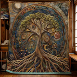 Gesteppte Decke - Ewiger Baum des Lebens