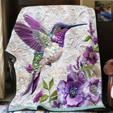 Gesteppte Decke - Lila Kolibri