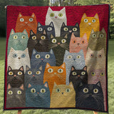 Gesteppte Decke - Verspielte Katze