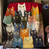 Gesteppte Decke - Verspielte Katze