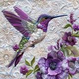 Gesteppte Decke - Lila Kolibri